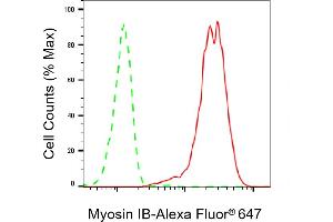 Flow cytometric analysis of Myosin IB expression in HepG2 cells using Myosin IB antibody (ABIN7799521), 1:2,000). (Recombinant Myosin IB 抗体)