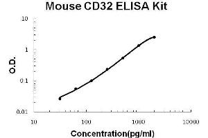 Mouse CD32/FCGR2b/c PicoKine ELISA Kit standard curve (FCGR2B ELISA 试剂盒)