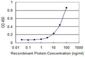 Detection limit for recombinant GST tagged ZKSCAN1 is 1 ng/ml as a capture antibody. (ZKSCAN1 抗体  (AA 1-563))