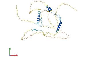 AlphaFold protein structure predicition of Mouse Recombinant Tssc4 Protein, UniprotID Q9JHE7