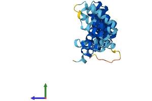 AlphaFold protein structure predicition of Mouse Recombinant Napb Protein, UniprotID P28663