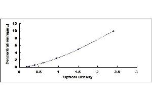 Typical standard curve (Cytokeratin 18 ELISA 试剂盒)