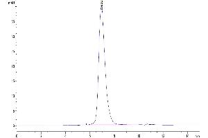 Size-exclusion chromatography-High Pressure Liquid Chromatography (SEC-HPLC) image for Poliovirus Receptor (PVR) (AA 21-343) protein (His-Avi Tag,Biotin) (ABIN7274081)
