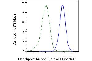 Validation of Checkpoint kinase 2 knockdown using flow cytometry. (Recombinant CHEK2 抗体)