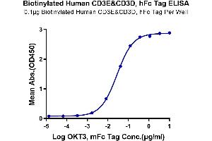Immobilized Biotinylated Human CD3E&CD3D, hFc Tag at 1 μg/mL (100 μL/Well) on streptavidin (5 μg/mL) precoated plate.