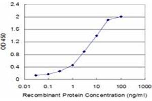 Detection limit for recombinant GST tagged CDH17 is approximately 0. (LI Cadherin 抗体  (AA 24-131))