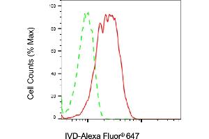 Flow cytometric analysis of IVD expression in HeLa cells using IVD antibody (ABIN7799135), 1:2,000). (IVD 抗体)