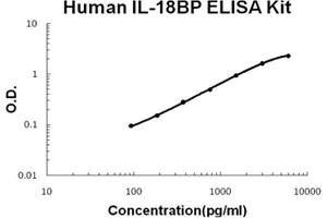 Human IL-18BP PicoKine ELISA Kit standard curve (IL18BP ELISA 试剂盒)