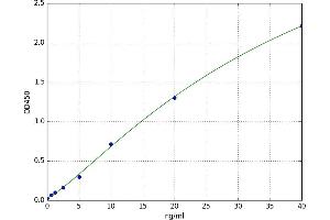 A typical standard curve (Vitamin D Receptor ELISA 试剂盒)