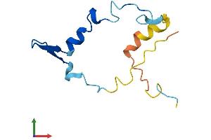 AlphaFold protein structure predicition of Mouse Recombinant Eif4ebp3 Protein, UniprotID Q80VV3