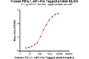 ELISA image for CD274 (PD-L1) (AA 19-238) protein (mFc-His Tag) (ABIN6961096)
