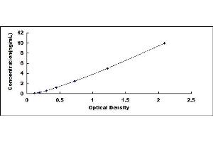 Typical standard curve (Presenilin 1 ELISA 试剂盒)