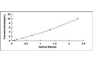 Typical standard curve (Dermatopontin ELISA 试剂盒)