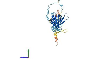 AlphaFold protein structure predicition of Mouse Recombinant Dapp1 Protein, UniprotID Q9QXT1 (DAPP1 Protein (AA 1-280) (His tag))