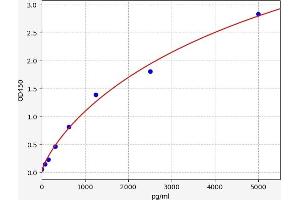 Typical standard curve (Endothelin-1 Receptor ELISA 试剂盒)