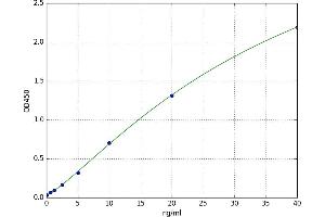 A typical standard curve (Neuregulin 1 ELISA 试剂盒)