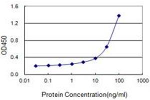 Sandwich ELISA detection sensitivity ranging from 1 ng/ml to 100 ng/ml. (EXOSC5 (人) Matched Antibody Pair)