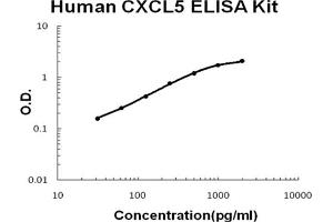 Human CXCL5/ENA-78 Accusignal ELISA Kit Human CXCL5/ENA-78 AccuSignal ELISA Kit standard curve. (CXCL5 ELISA 试剂盒)
