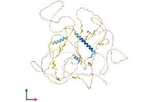 AlphaFold protein structure predicition of Mouse Recombinant Gtse1 Protein, UniprotID Q8R080