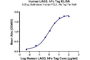 ELISA image for Lymphocyte-Activation Gene 3 (LAG3) (AA 23-450) protein (Fc Tag) (ABIN7275114)