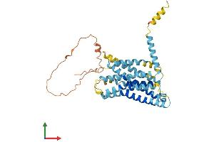 AlphaFold protein structure predicition of Mouse Recombinant Gpr142 Protein, UniprotID Q7TQN9