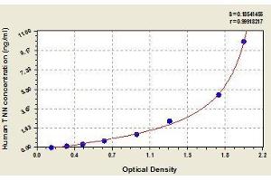 Typical standard curve (Tenascin N ELISA 试剂盒)