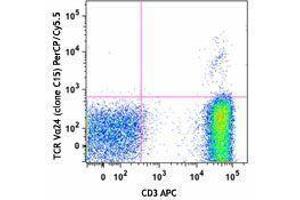 Flow Cytometry (FACS) image for anti-TCR V Alpha24 antibody (PerCP-Cy5.5) (ABIN2660238) (TCR V Alpha24 抗体 (PerCP-Cy5.5))