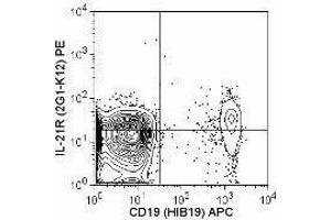 Flow Cytometry (FACS) image for anti-Interleukin 21 Receptor (IL21R) antibody (PE) (ABIN2663417) (IL21 Receptor 抗体  (PE))