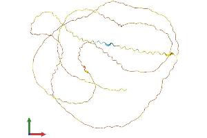 AlphaFold protein structure predicition of Mouse Recombinant Hmgn5 Protein, UniprotID Q9JL35