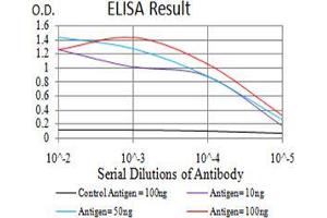 Black line: Control Antigen (100 ng);Purple line: Antigen (10ng); Blue line: Antigen (50 ng); Red line:Antigen (100 ng)
