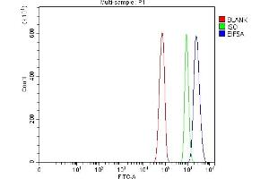 Flow Cytometry analysis of RH35 cells using anti-EIF5A antibody (ABIN7602568). (EIF5A 抗体  (AA 86-154))
