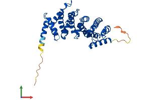 AlphaFold protein structure predicition of Human Recombinant CNOT9 Protein, UniprotID Q92600