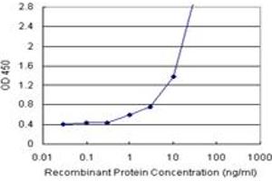 Sandwich ELISA detection sensitivity ranging from 1 ng/mL to 100 ng/mL.