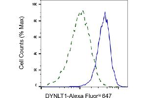 Flow cytometric analysis of DYNLT1 expression in HT- cells using DYNLT1 antibody (ABIN7798405), 1:2,000).