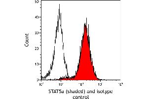 Flow Cytometry (FACS) image for anti-Signal Transducer and Activator of Transcription 5A (STAT5A) (AA 744-794) antibody (ABIN7454017)