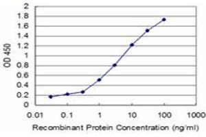 Detection limit for recombinant GST tagged TRIM49 is approximately 0. (TRIM49 抗体  (AA 251-340))