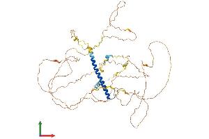 AlphaFold protein structure predicition of Mouse Recombinant Crtc3 Protein, UniprotID Q91X84 (CRTC3 Protein (AA 1-619) (His tag))