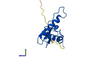 AlphaFold protein structure predicition of Human Recombinant ELOC Protein, UniprotID Q15369