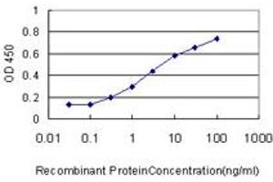 Detection limit for recombinant GST tagged GSTA3 is approximately 0. (GSTA3 抗体  (AA 1-222))