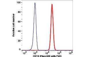 Flow Cytometry (FACS) image for anti-Alanyl (Membrane) Aminopeptidase (ANPEP) antibody (iFluor™488) (ABIN7076880) (CD13 抗体  (iFluor™488))