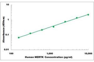Representative Standard Curve (MERTK ELISA 试剂盒)