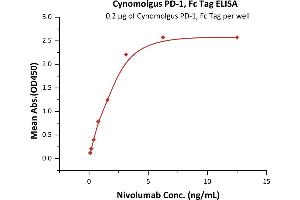 ELISA image for Programmed Cell Death 1 (PDCD1) (AA 25-167) (Active) protein (Fc Tag) (ABIN2181603)