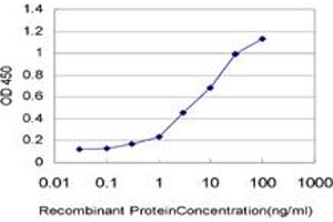 Detection limit for recombinant GST tagged UBE2J1 is approximately 0. (UBE2J1 抗体  (AA 9-118))