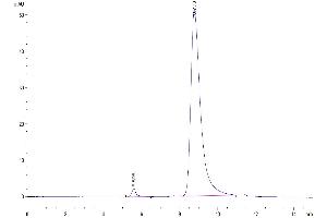 Size-exclusion chromatography-High Pressure Liquid Chromatography (SEC-HPLC) image for Gastric Inhibitory Polypeptide (GIP) (AA 22-85) protein (Fc Tag) (ABIN7274749)