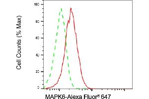 Flow cytometric analysis of MAPK6 expression in HAP-1 cells using MAPK6 antibody (ABIN7799455), 1:2,000). (Recombinant MAPK6 抗体)