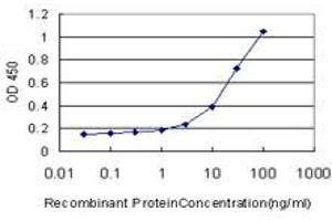 Detection limit for recombinant GST tagged SLC44A1 is approximately 3ng/ml as a capture antibody. (SLC44A1 抗体  (AA 74-183))