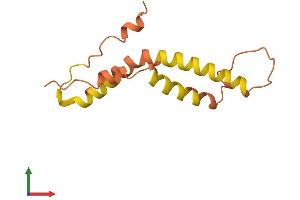 AlphaFold protein structure predicition of Human Recombinant PRR9 Protein, UniprotID Q5T870 (PRR9 Protein (AA 1-116) (His tag))