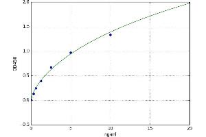 A typical standard curve (Aryl Hydrocarbon Receptor ELISA 试剂盒)