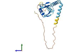 AlphaFold protein structure predicition of Mouse Recombinant Ubl4b Protein, UniprotID Q9CQ84