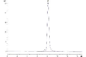 Size-exclusion chromatography-High Pressure Liquid Chromatography (SEC-HPLC) image for Folate Hydrolase (Prostate-Specific Membrane Antigen) 1 (FOLH1) (AA 44-750) protein (His tag) (ABIN7275488)